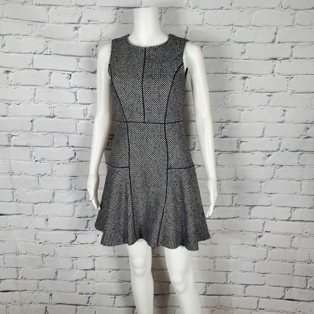 Sportmax Code Black and White Tweed Dress
